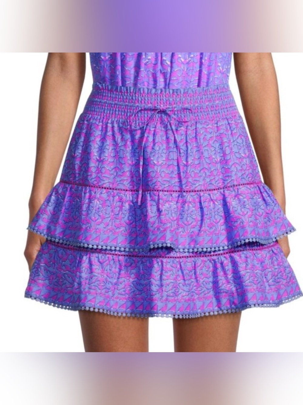 Vineyard Vines Anegarda Skirt in Bayside Blue Size Medium